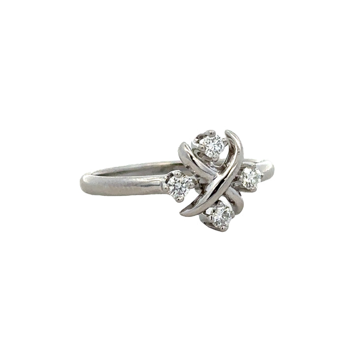 Tiffany Schlumberger Diamond Ring in Platinum