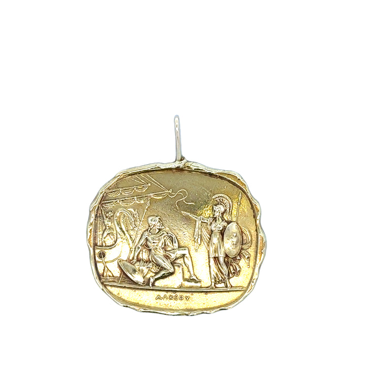 Greek Reproduction Medallion in 18k Yellow Gold