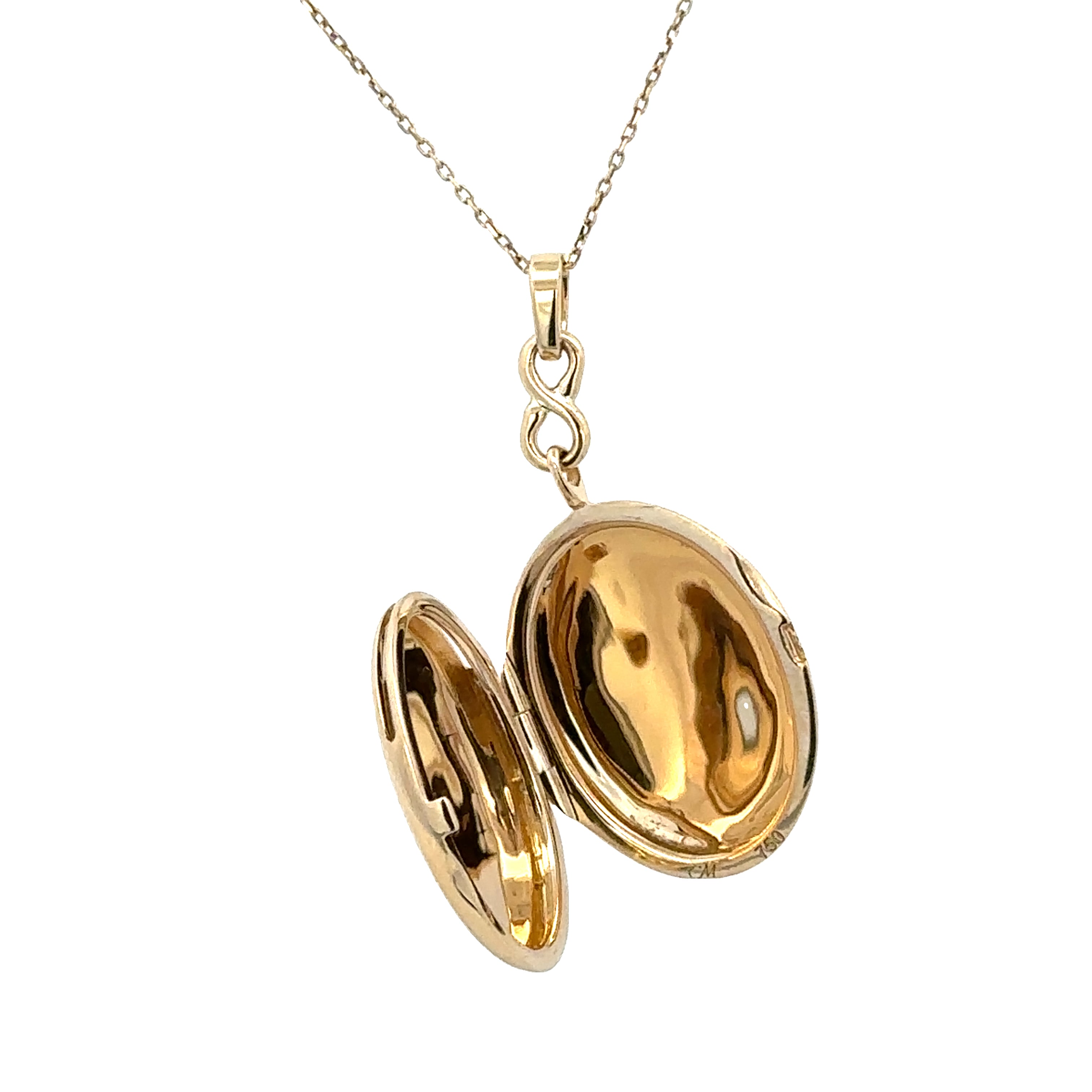 Estate Monica Rich Kosann Rose Cut Diamond Oval Locket in 18k Yellow Gold
