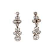 2.10 CTW Diamond Earrings in 18k White Gold