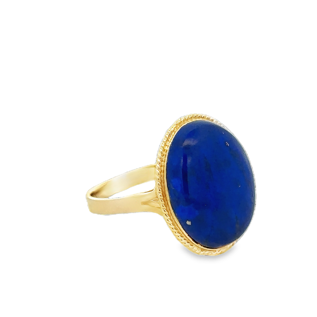 Vintage Lapis Ring in Yellow Gold