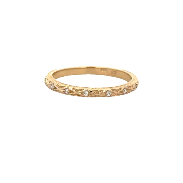 Diamond Wedding Band in Yellow Gold