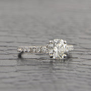 1.14 ct. Round Brilliant Cut Diamond Engagement Ring in White Gold
