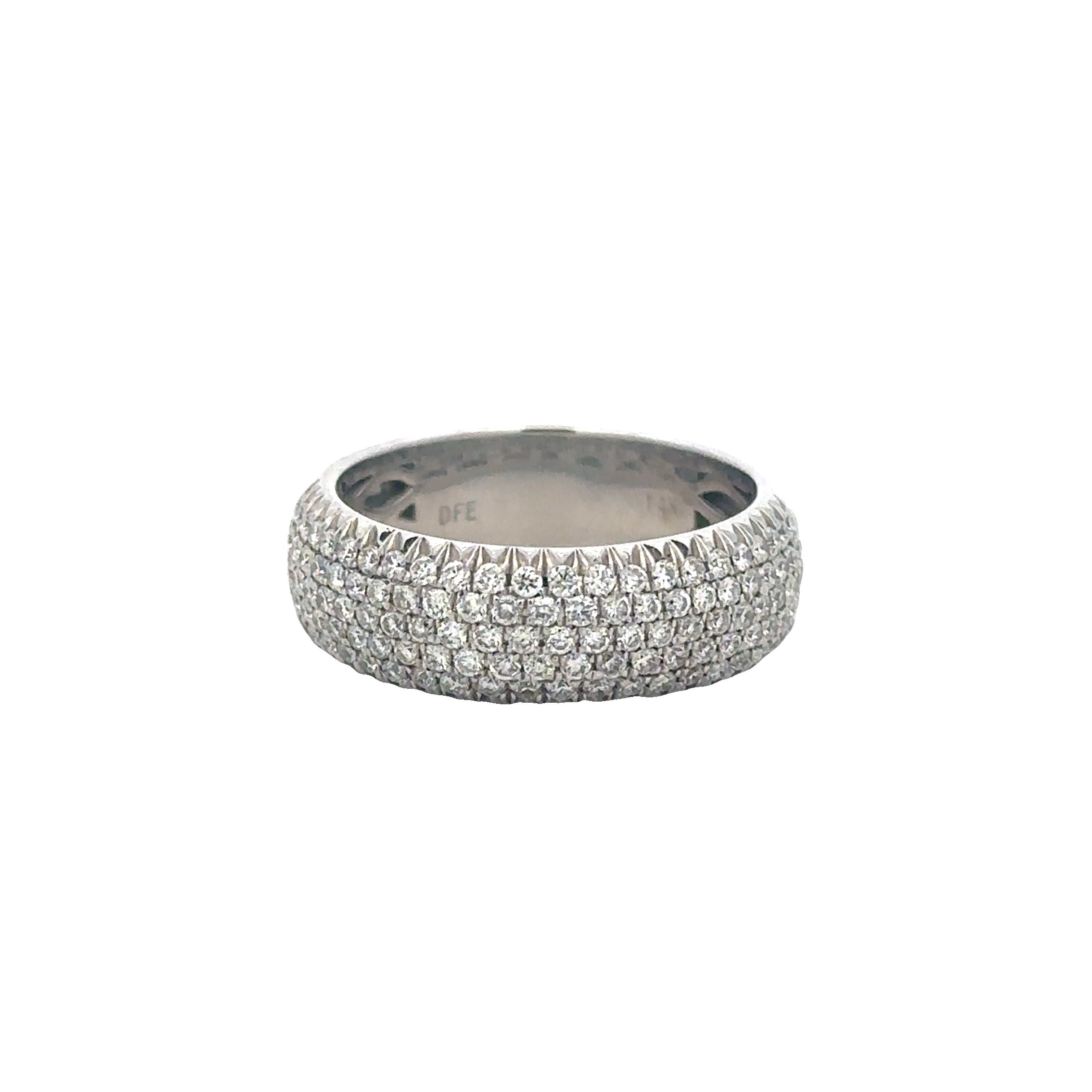 Pavé Set Diamond Wedding Band in White Gold