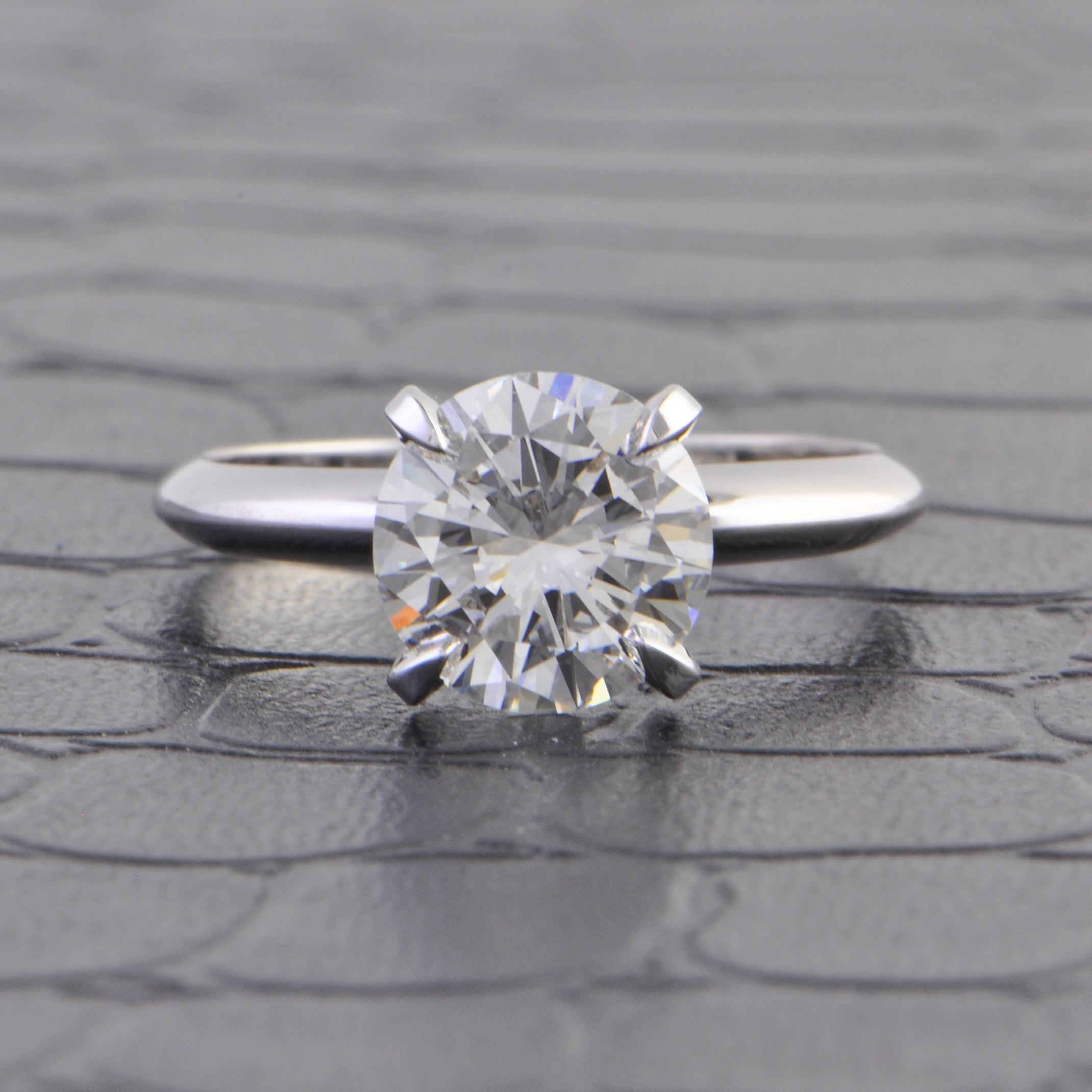 GIA 1.94 ct. E-SI1 Round Brilliant Cut Diamond Engagement Ring