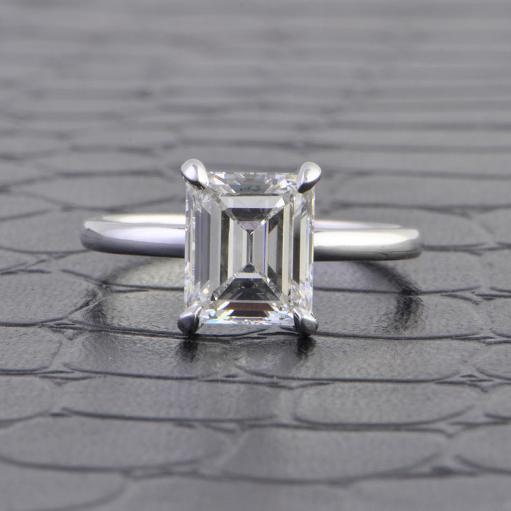 GIA 2.53 ct. G-VS1 Emerald Cut Diamond Engagement Ring