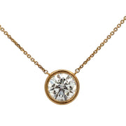 GIA 1.50 I-SI1 Round Brilliant Cut Diamond Necklace