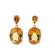 Citrine Earrings in Yellow Gold