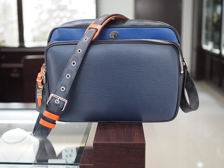 Louis Vuitton Epi Leather Damier Graphite Slim Messenger Bag