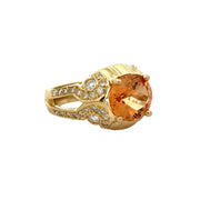 Topaz and Diamond Ring in 18k Yellow Gold