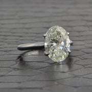 Massive GIA 5.0 ct I - VS2 Oval Cut Diamond Engagement Ring