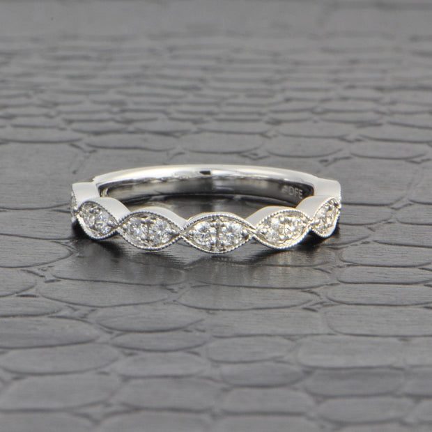 Diamond Wedding Band in White Gold