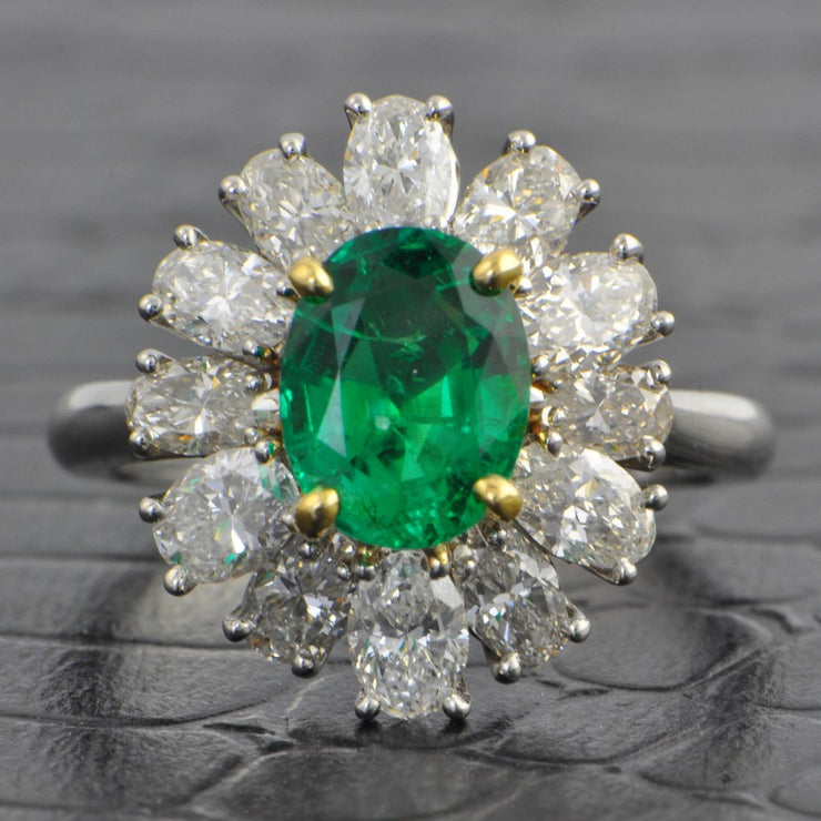 Albert Pujol Emerald and Diamond Ring