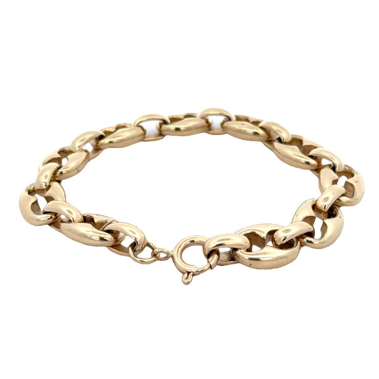 Heavy 8" Mariner Link Bracelet in Yellow Gold