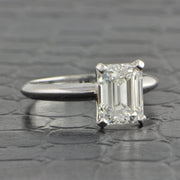2.01 ct. Emerald Cut Diamond Engagement Ring in White Gold