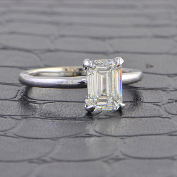 GIA 1.58 ct. J-VS2 Emerald Cut Diamond Engagement Ring