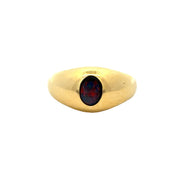 Vintage Black Opal Ring in 18k Yellow Gold