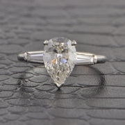 GIA 1.63 ct. I-SI2 Pear Cut Diamond Engagement Ring in Platinum