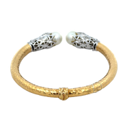 Statement South Sea Cultured Pearl and Diamond Bracelet in 18k Gold