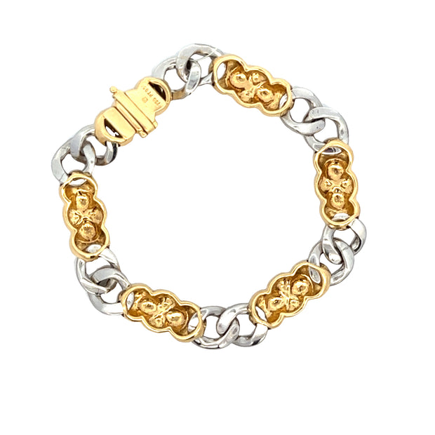 Platinum and 18k Yellow Gold Bracelet