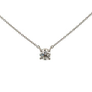 Estate Tiffany & Co. .70 ct. Diamond Solitaire Necklace in Platinum