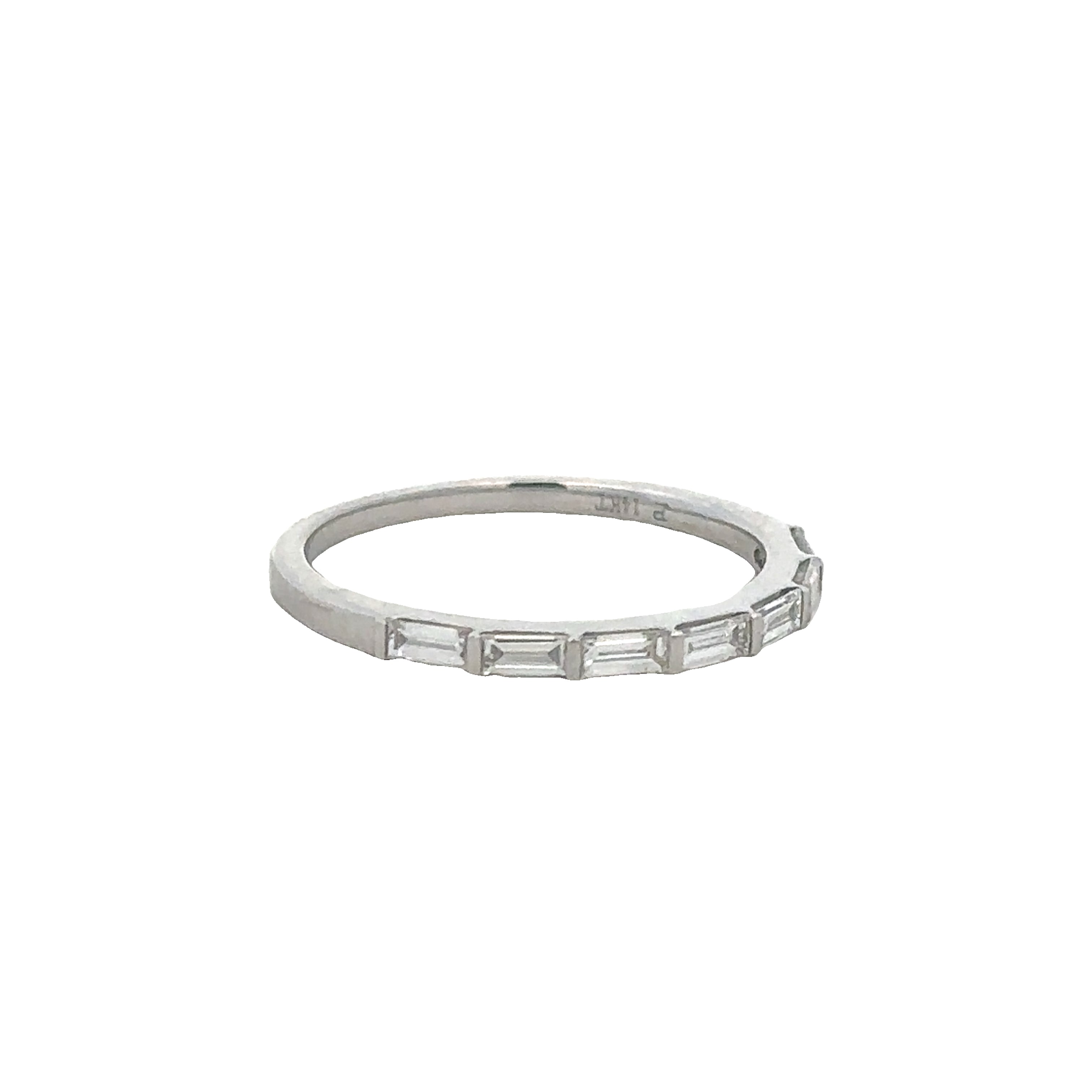 Baguette Cut Diamond Band in White Gold