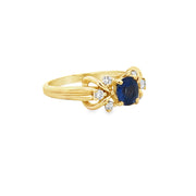 Sapphire and Diamond Ring in 18k Yelow Gold