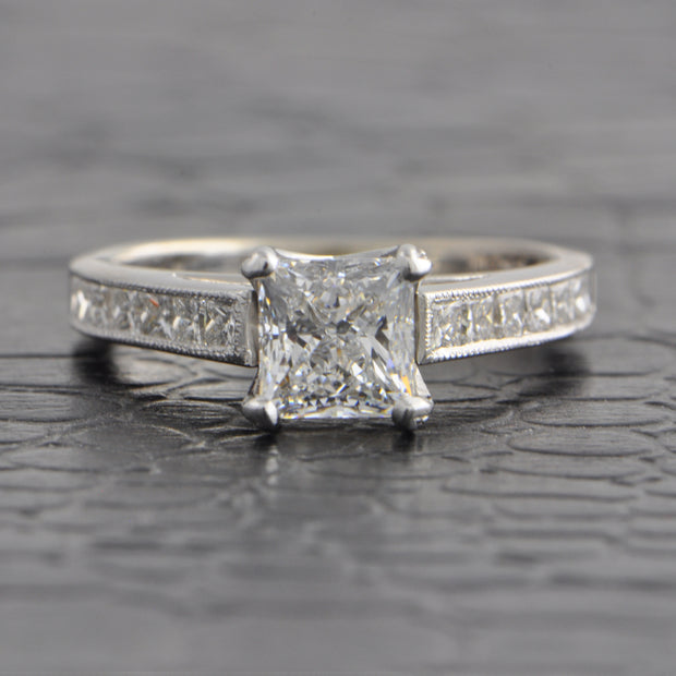 GIA 1.03 ct. I-SI2 Princess Cut Diamond Engagement Ring