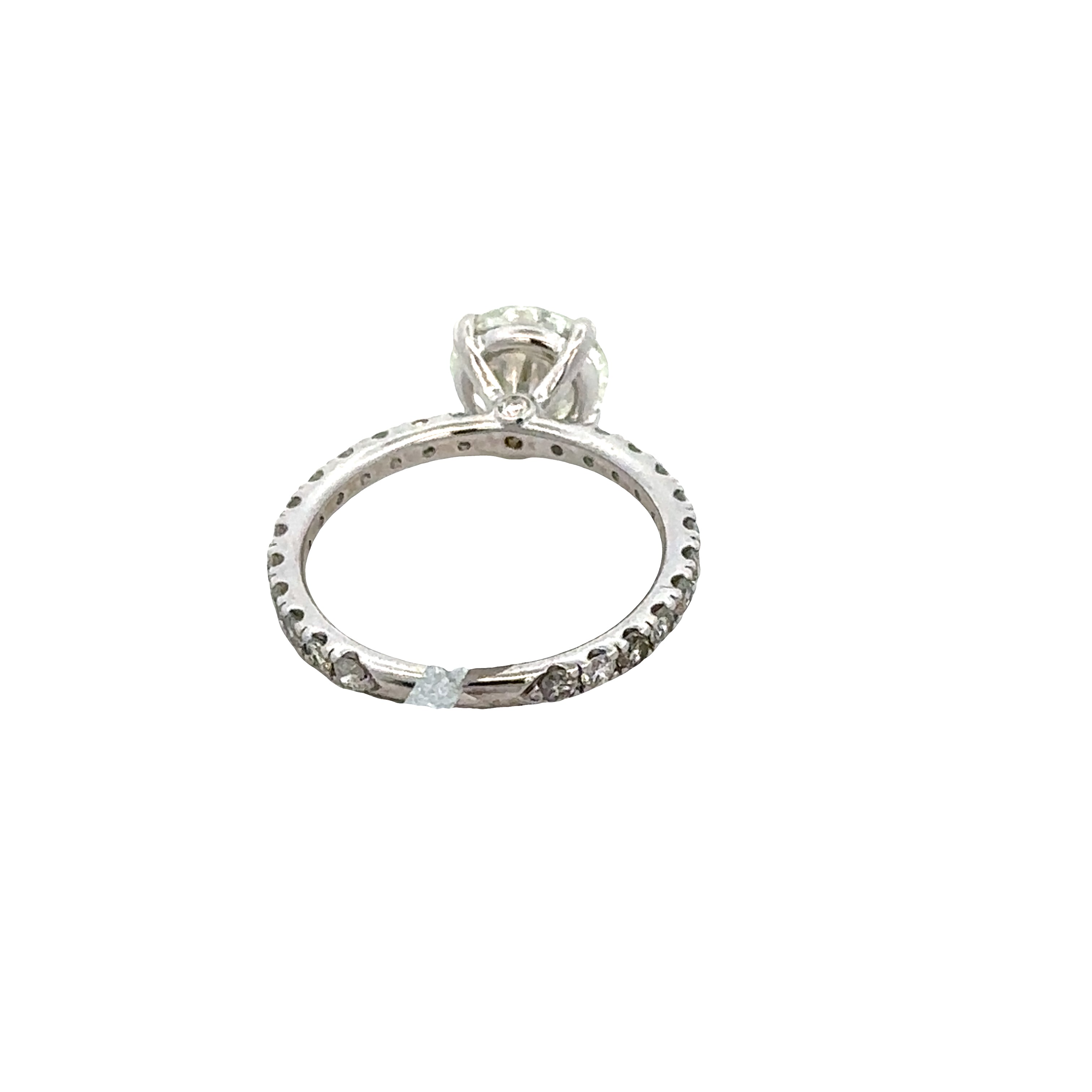 14k White Gold 1.51ct GIA Round Brilliant Diamond Engagement Ring – Size 4.75