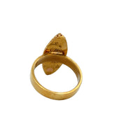 Marquise Jadeite Ring in 24k Yellow Gold