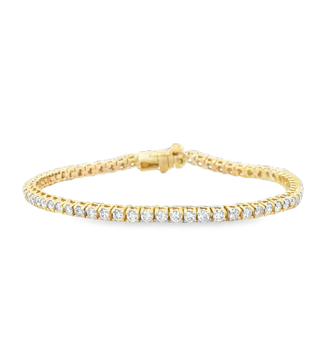 3.0 CTW Diamond Tennis Bracelet in Yellow Gold