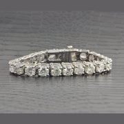 17.47 CTW Diamond Tennis Bracelet in White Gold 6" Long