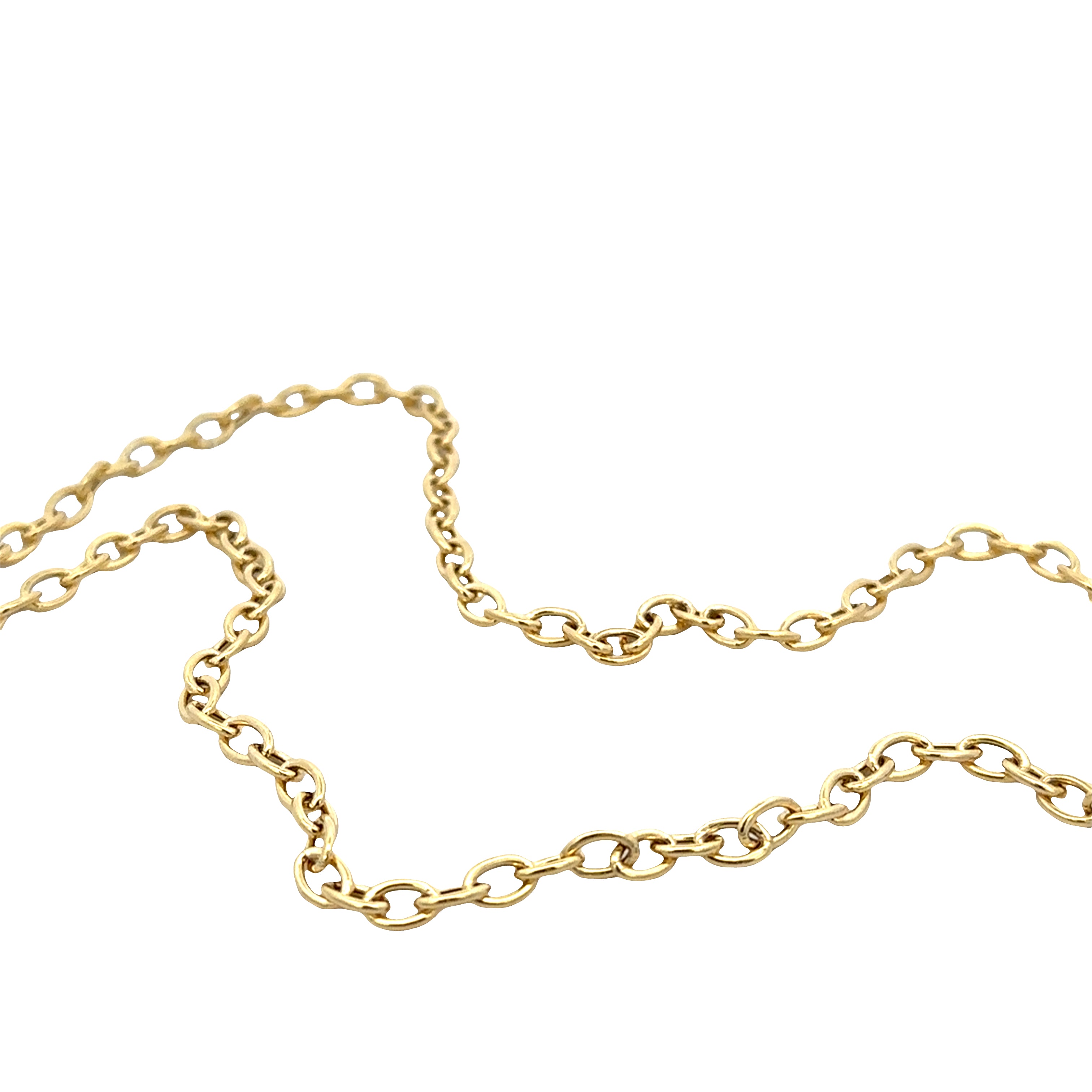 14k Yellow Gold Cable Link Necklace – 18"