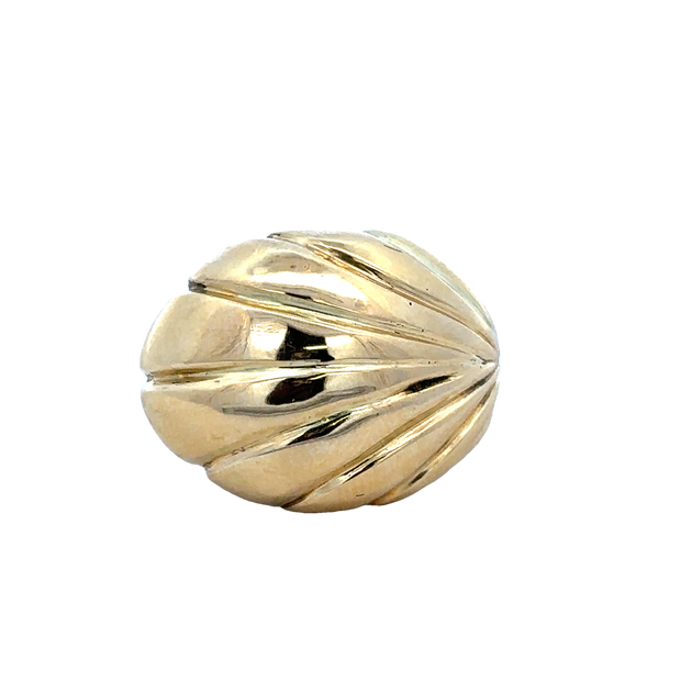 Domed Shell Ring in 18k Yellow Gold