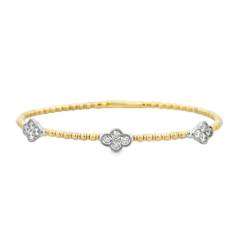 Diamond Quatrefoil Flexible Bracelet