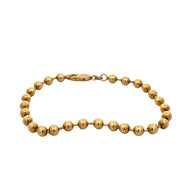 Ball Bead Bracelet in Yellow Gold 8.5"