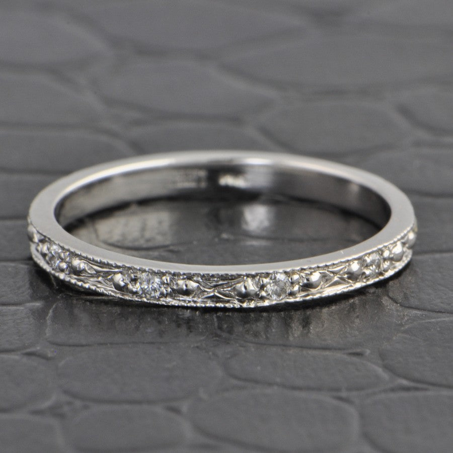 Diamond Wedding Band in White Gold