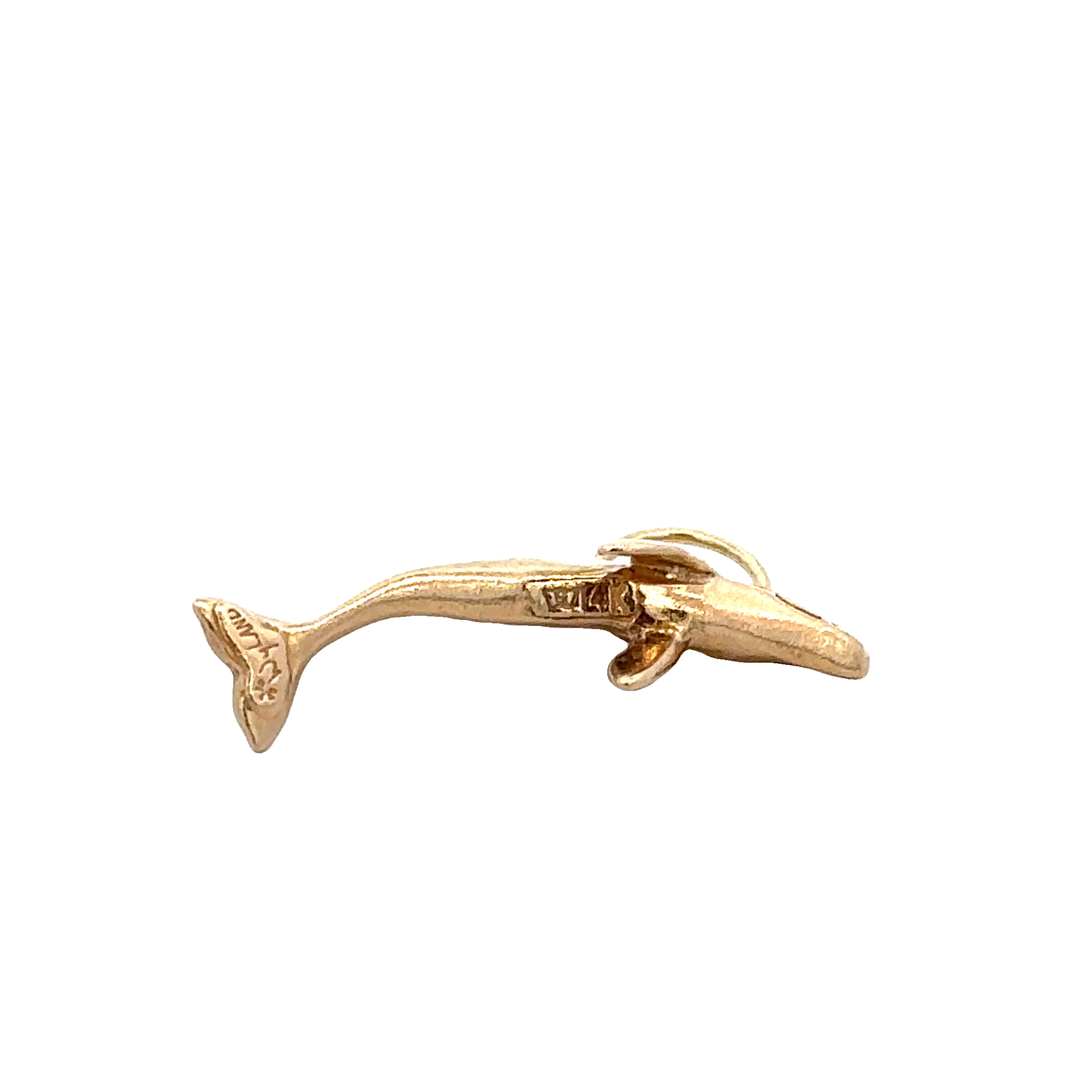 Dolphin Charm in Yellow Gold