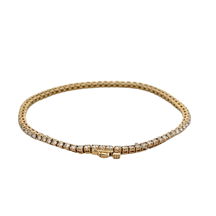 2.12 CTW Diamond Tennis Bracelet in Yellow Gold