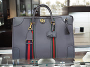 Gucci Extra Large Gray Double Stripe Travel Bag