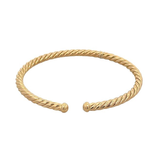 David Yurman Flexible Cable Bangle Bracelet in 18k Yellow Gold