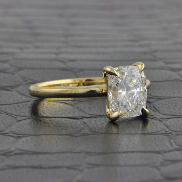 GIA 2.01 ct D-SI2 Cushion Cut Diamond Engagement Ring