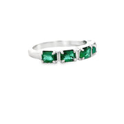 Emerald Band in White Gold