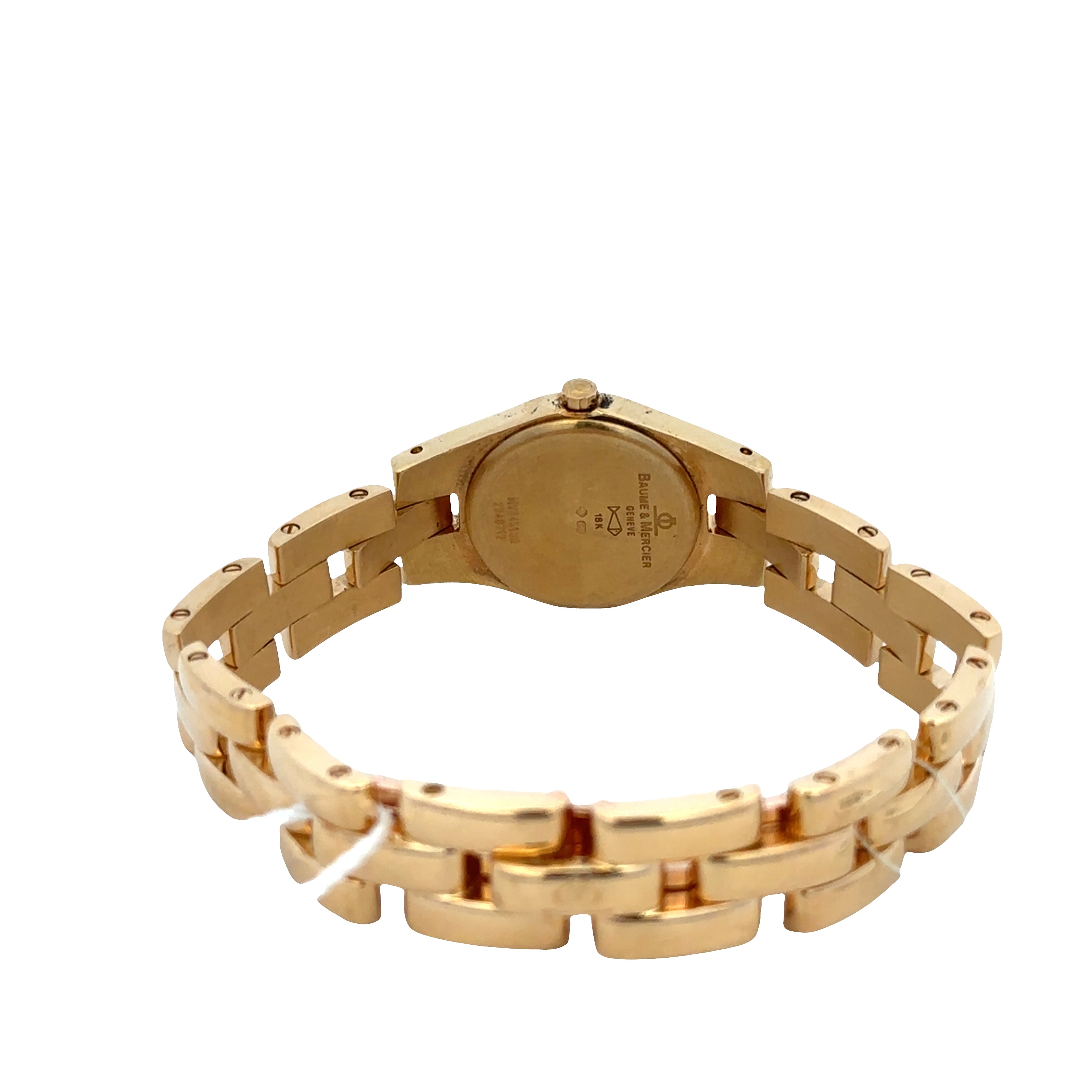 Pre-Owned Baume & Mercier Ladies 18k Yellow Gold Wristwatch – 22mm Mother of Pearl Dial