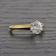 Tiffany & Co. .92 ct. Round Brilliant Cut Diamond Engagement Ring in Yellow Gold