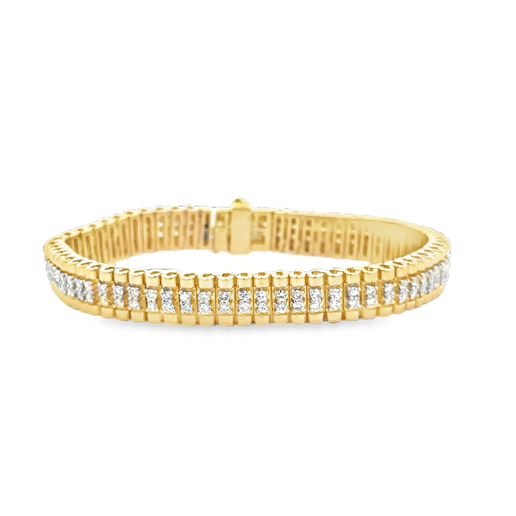 Vintage Diamond Accented Bracelet in Yellow Gold