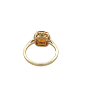 Citrine and Diamond Ring in Yellow Gold