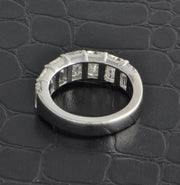 5.11 CTW Emerald Cut Diamond Band in Platinum