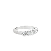 1.04 CTW Five Diamond Band in 18k White Gold