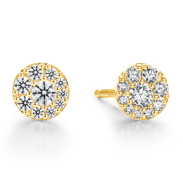 Hearts On Fire Tessa Diamond Circle Earrings in 18k Yellow Gold